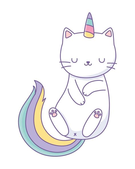 Desenho Para Imprimir De Gato Unicornio