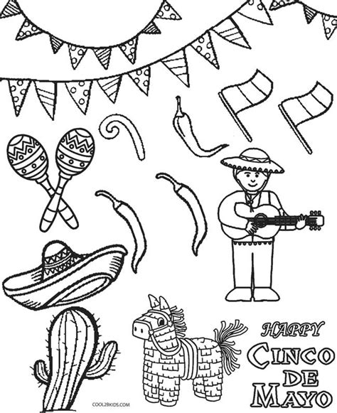 Dibujos De Cinco De Mayo Para Colorear Páginas Para Imprimir Gratis