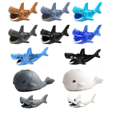 Shark Whale Minifigures Lego Compatible Marine Organism Set