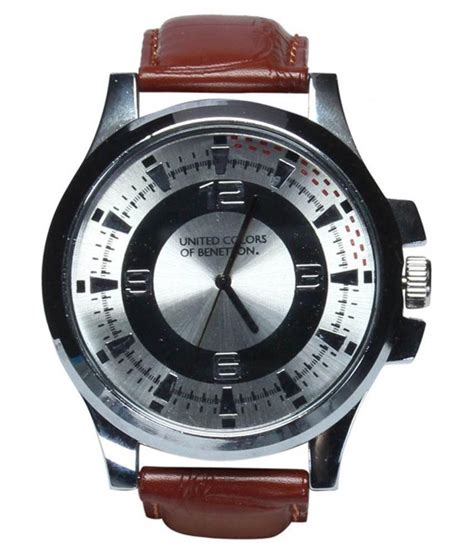 United Color Of Benetton Brown Leather Analog Formal Watch Price In