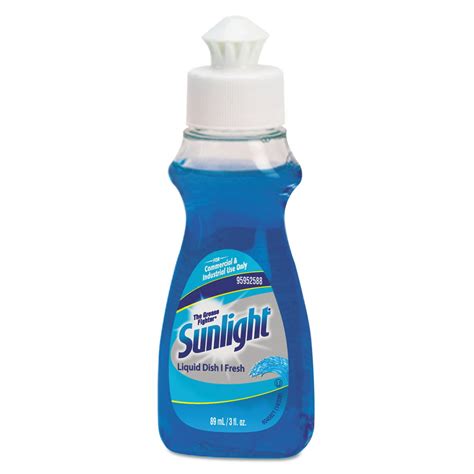 Sunlight Liquid Dish Detergent Fresh Scent 3 Oz Bottle 90carton