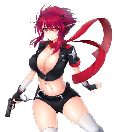 Papel De Parede Ilustração Arma De Fogo Ruiva Anime Meninas Anime