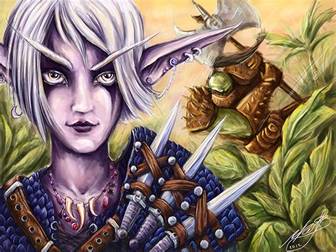 Foto World Of Warcraft Elfen Rogue Steela Fantasy Spiele Blick