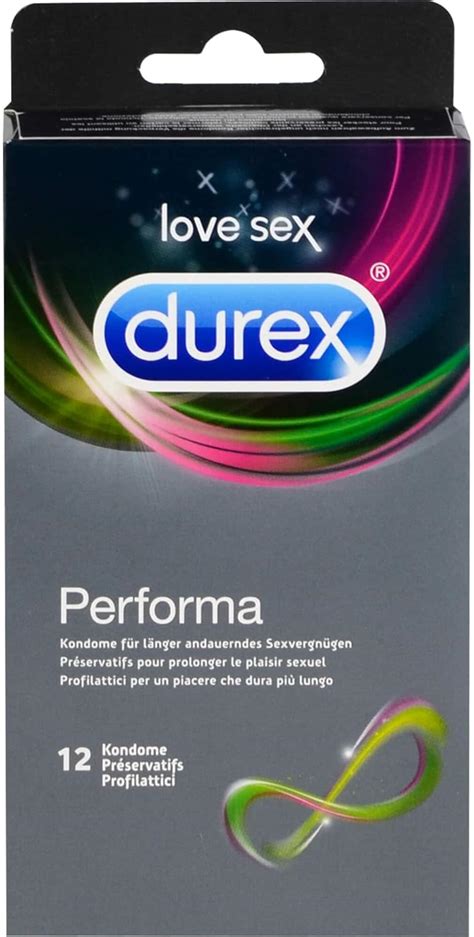 Durex Performa Kondome Aktverlängernde Kondome Mit 5 Benzocainhaltigem Gel Für Länger