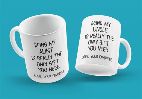 Being My Aunt And Uncle Is Really The Only Gift You Need Mug Set Love Your Favorite Niece Or