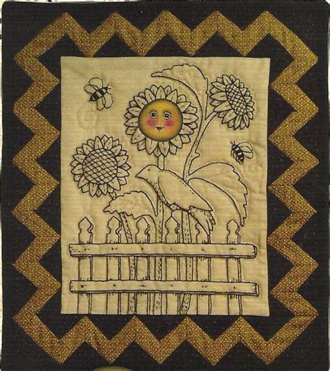 Primitive Embroidery Patterns Primitive Folk Art Embroideryquilt