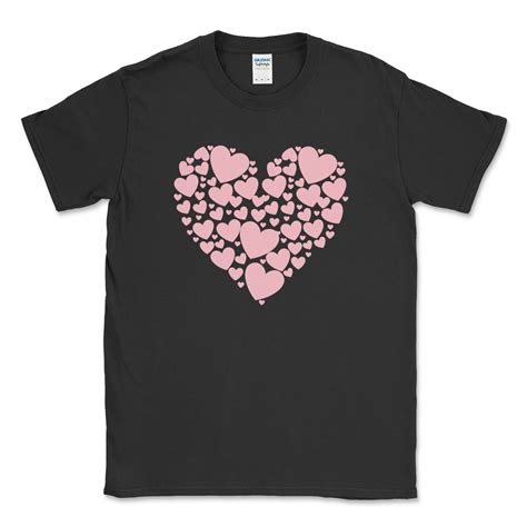 Heart Shirt Pink Hearts T Shirt Love Hearts Shirt Etsy