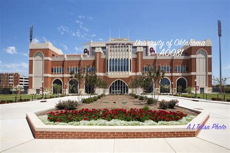 University Of Oklahoma At Norman The Front Of The Football Stadium O