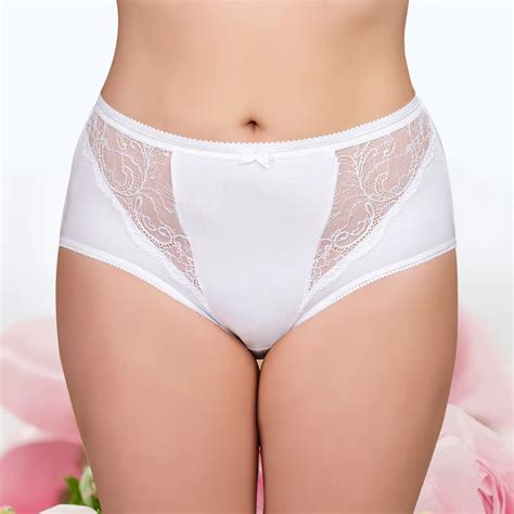Buy Womens Sexy Lace Panties 95 Cotton 5 Spandex Mid