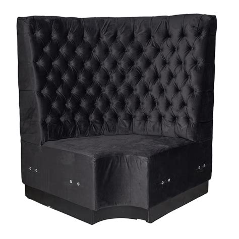 Black Velvet Booth Seating Corner Modual Booth Seating Hire