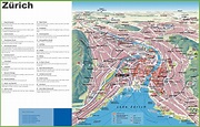 Zürich sightseeing map