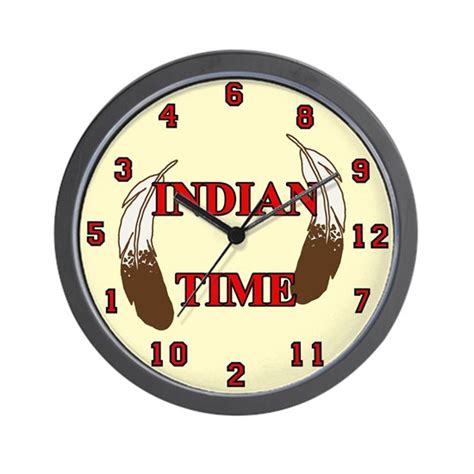 Indian Time Wall Clock by Beartracker - CafePress