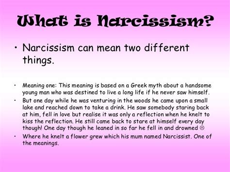 ¿qué Significa El Narcisismo