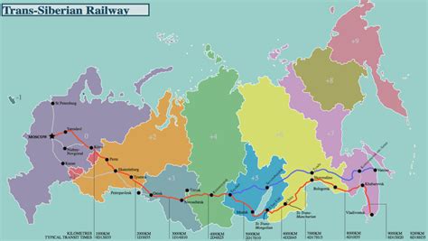Trans Siberian Express Route Distance And Times Planet Rail