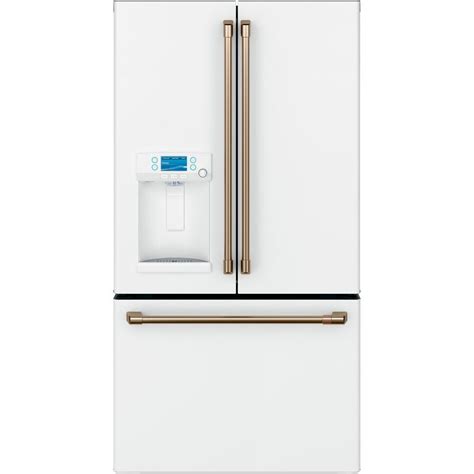 Counter depth french door refrigerator. GE CAFE CYE22TP4MW2 22.2 cu. ft. French Door Refrigerator ...