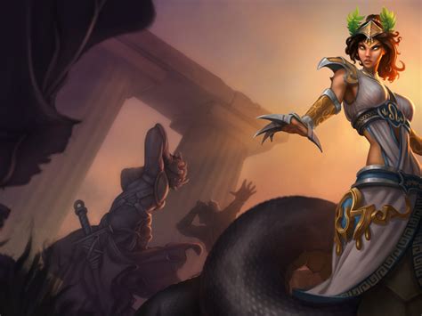 Video Game League Of Legends Mythic Cassiopeia Skin Art Wallpaper Hd