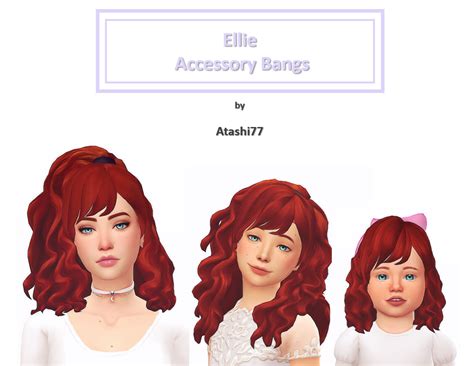 Ellie Accessory Bangs Sims Hair Sims Sims 4