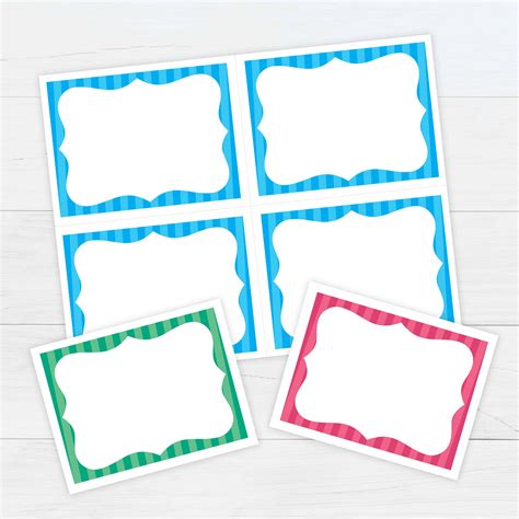 Bordered Flash Cards Template 5 Free Printable Download