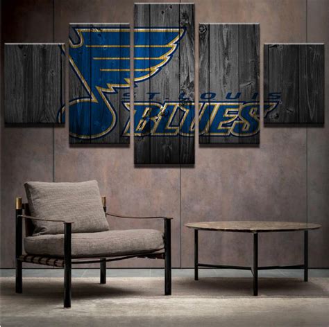 Home decor, furniture store, accessories store. St. Louis Blues Barn Wood 1 - Sport 5 Panel Canvas Art ...