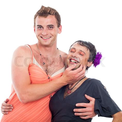 Laughing Transvestites Having Fun Stock Image Colourbox