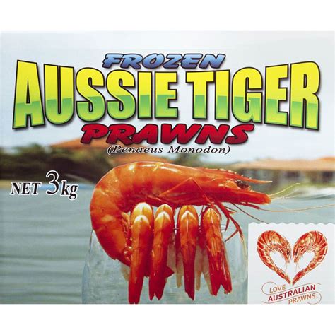 Thawed Medium Cooked Tiger Prawns 3kg Woolworths