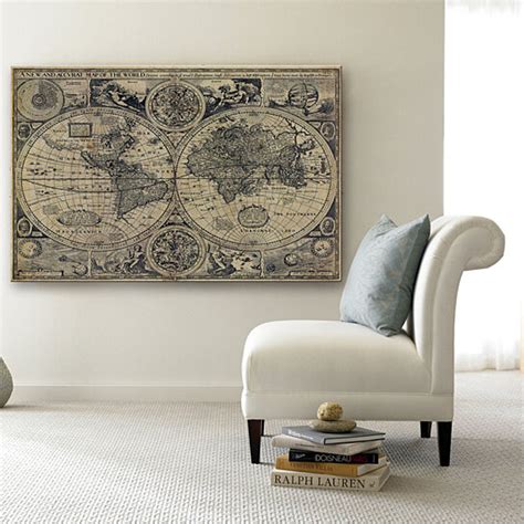 #polyvore #antique home decor #map home decor. Buy World Map Historic Old World Map 1626 Old Antique ...