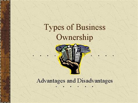 Types Of Business Ownership Advantages And Disadvantages Sole