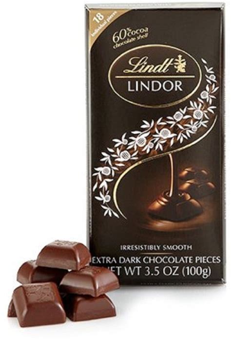 Lindt Lindor Irresistibly Smooth Extra Dark Chocolate 100gm Bars 100 G