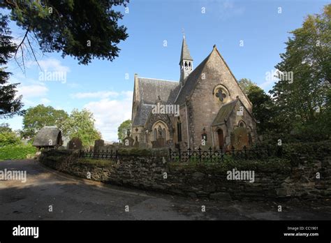 Village Of Luss Scotland Picturesque View Of The Church Of Scotland