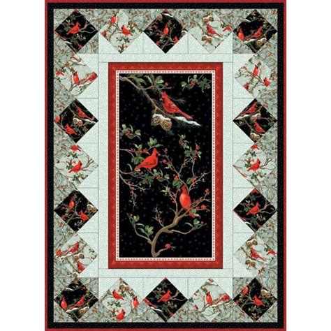 Wilmington Prints The Cardinal Rule Twin Quilt Pattern Fabric Panel