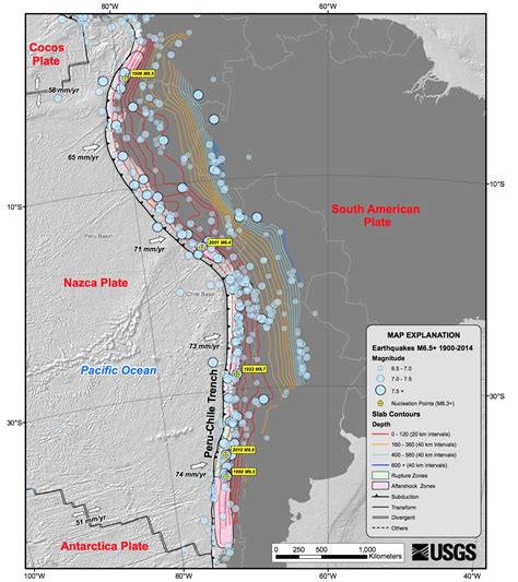 Earthquake Map South America Chile Earthquake Map Map Earthquake