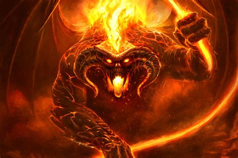 Wallpaper Balrog Demon Creature The Lord Of The Rings Fantasy Art