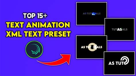 Top 15 Alight Motion Text Animation Presets Alightmotion Preset