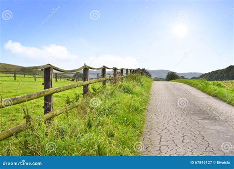 Idyllic Country Road In The Sun Stock Image Image Of Landscape Copy