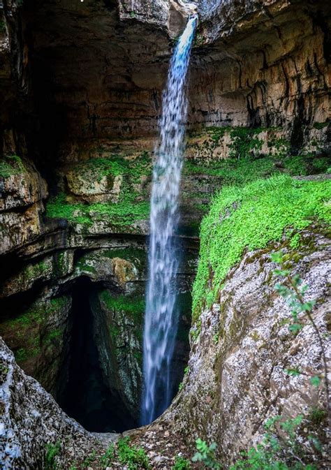 Baatara Gorge Waterfall Lebanon Beautiful Waterfalls Breathtaking