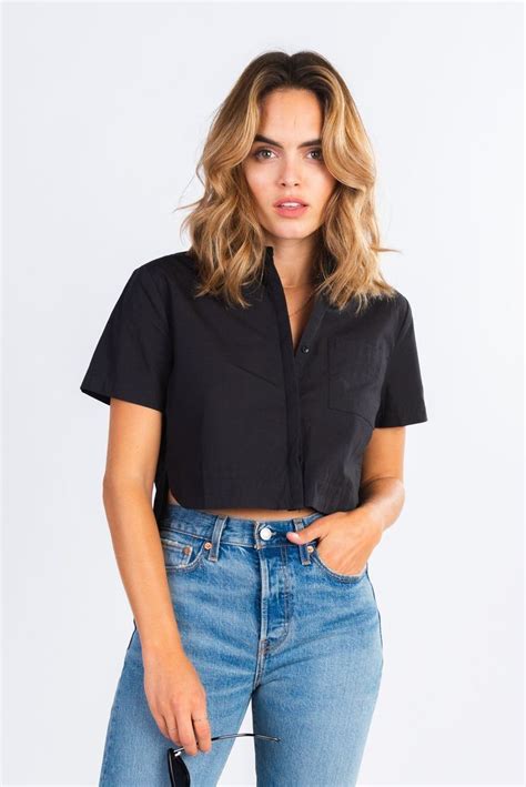 Summer Style Fashion Ootd Button Down Outfit Black Button Up Shirt