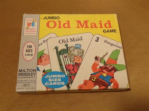 Old Maid Game 1968 Milton Bradley Jumbo Old Maid Cards Etsy In 2021