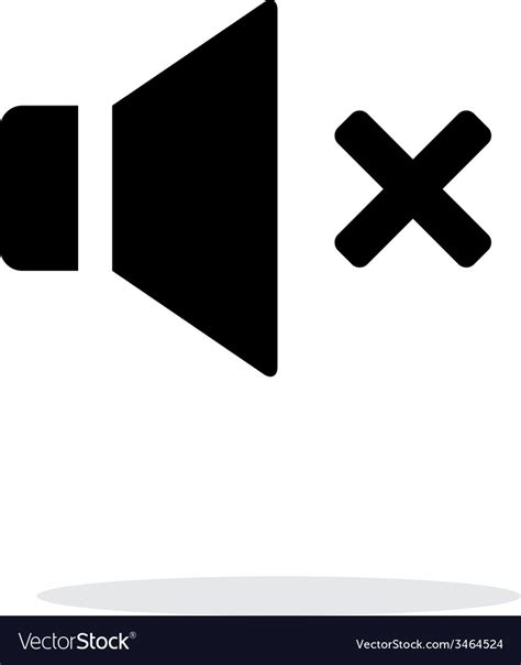 Volume Mute Speaker Icon On White Background Vector Image