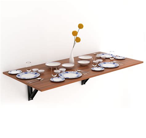 Hemming Wall Mounted Folding Dining Table 4 Seater Bluewud