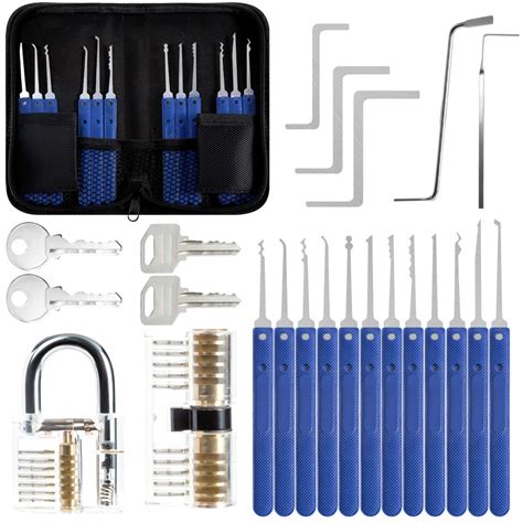 Lock Pick Set, Eventronic 17-Piece Lock Picking Tools with 2 Clear