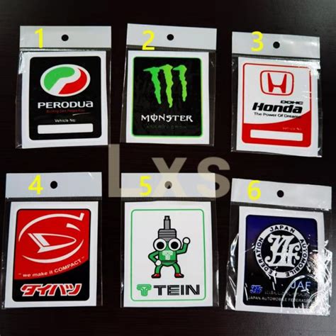 Sticker Stiker JDM Japan Cermin Kereta Perodua Mira Kancil Gino Kelisa