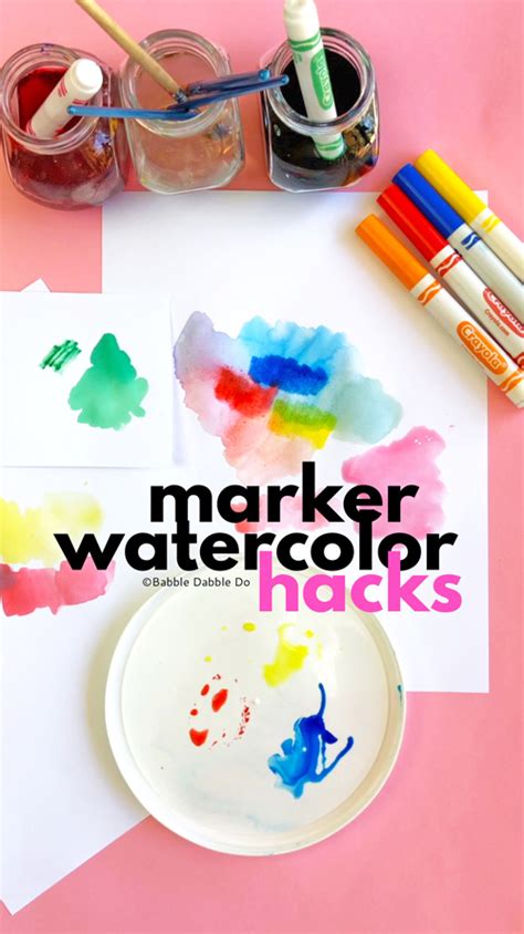 How To Make Watercolors From Markers Babble Dabble Do