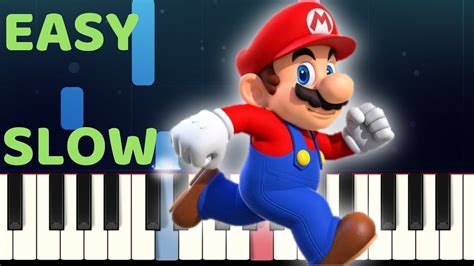 Super Mario Brothers Theme Song Easy Slow Piano Tutorial With Sheet