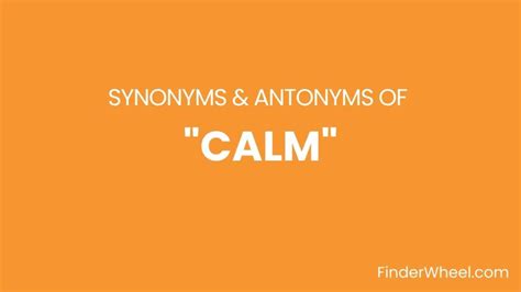 Calm Synonyms 100 Synonyms And Antonyms Of Calm