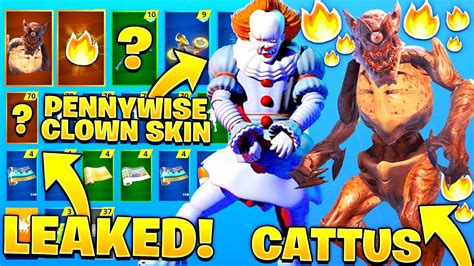 New Leaked Skins And Emotes Cattus Skin Pennywise Skin Fortnite