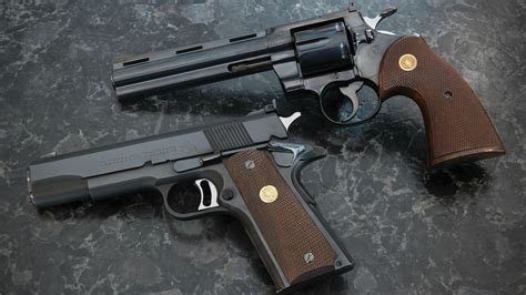 Wallpaper Weapon Pistol Assault Rifle Revolver 357 Magnum M1911