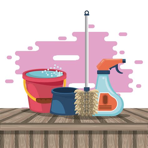 Cleaning And Housekeeping Objects 679669 Vector Art At Vecteezy