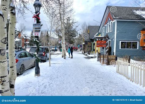 Breckenridge Colorado Main Street Editorial Stock Image Image Of