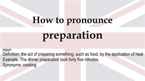 How To Pronounce Preparation Meaning Youtube