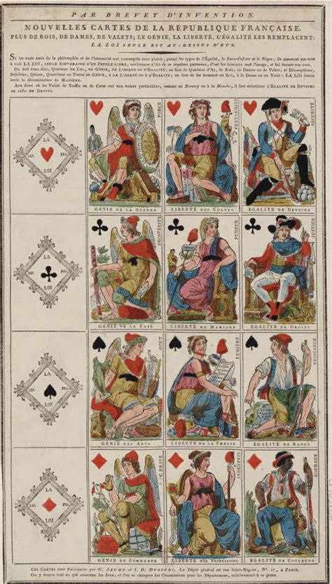 New Playing Cards For The French Republic 1793 94 Online Library Of